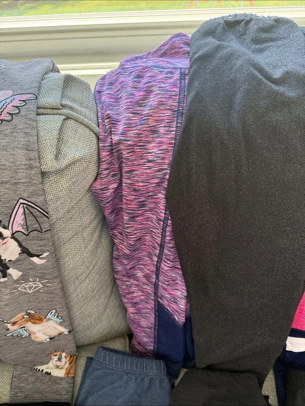 Girls Bundle- 21 pairs of Assorted Pink, Blue & Gray Mixed Leggings Pack
